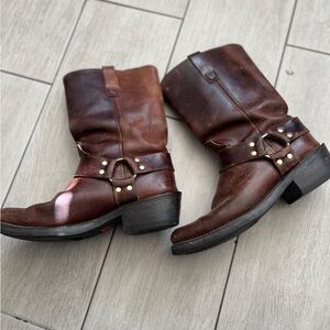 Durango Dark Brown Leather Harness Boots